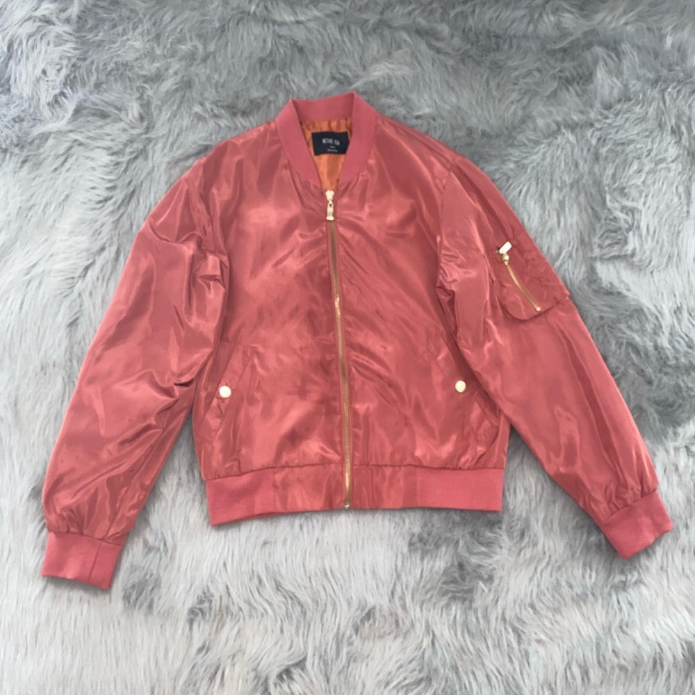 Pink & Gold Bomber Jacket